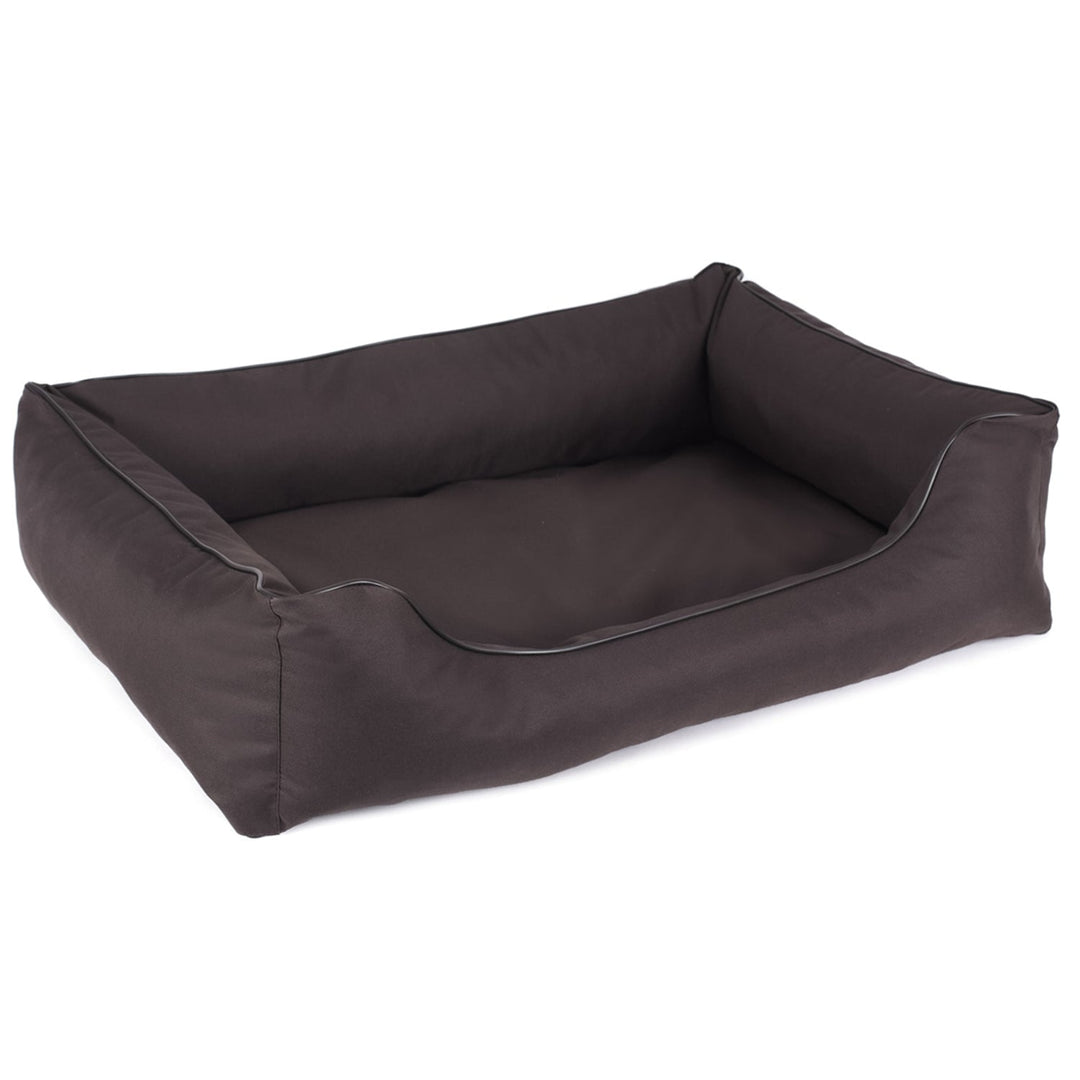 Sofaplads til hunde Valencia Orthopedic i brun med sort finish 65x50 cm