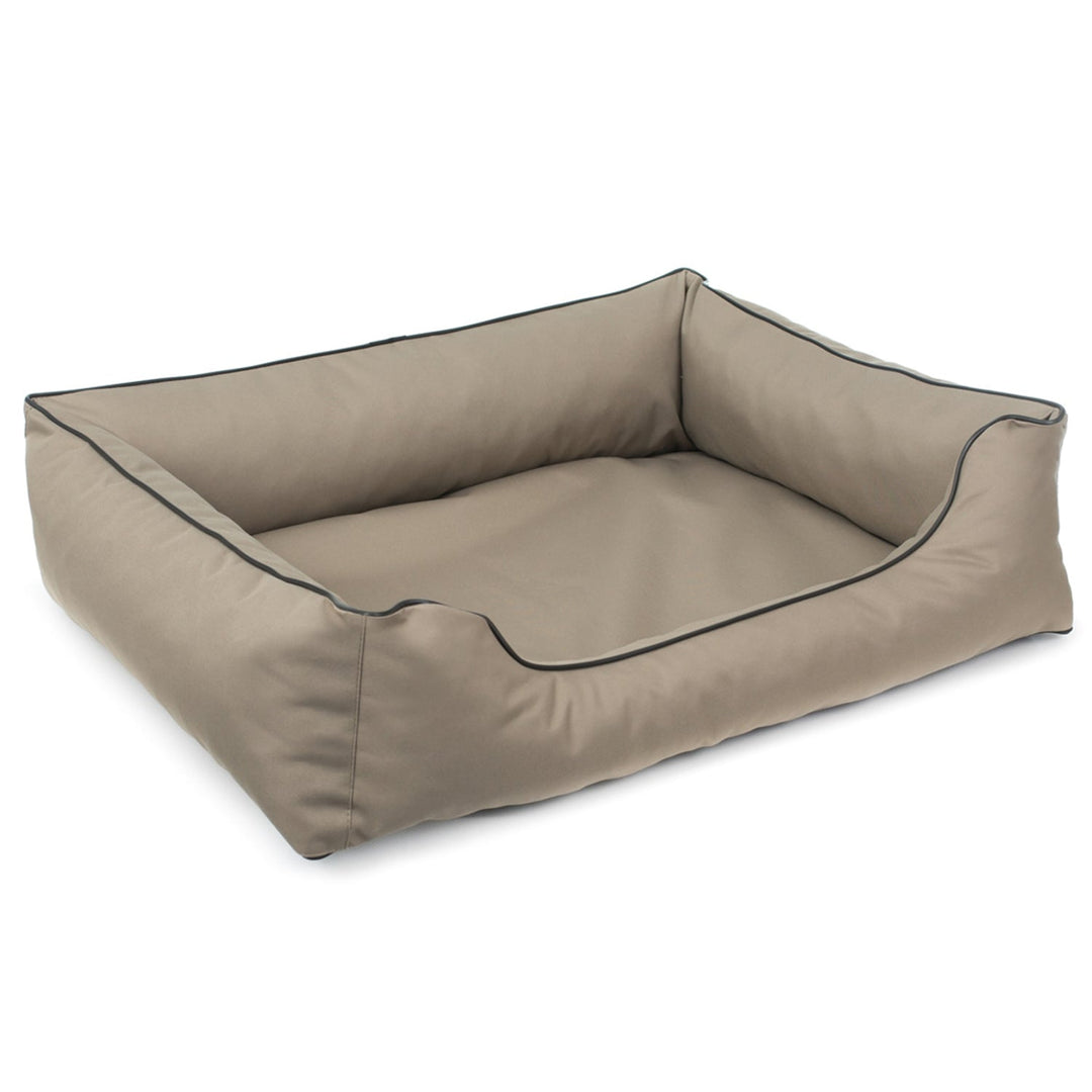Sofavalancia Orthopedic hundeseng i beige med sort finish 65x50 cm