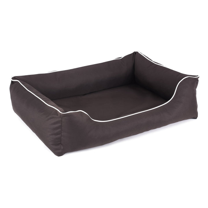Hundeseng Sofa Valencia Orthopedic i brun med hvid finish 80x60 cm