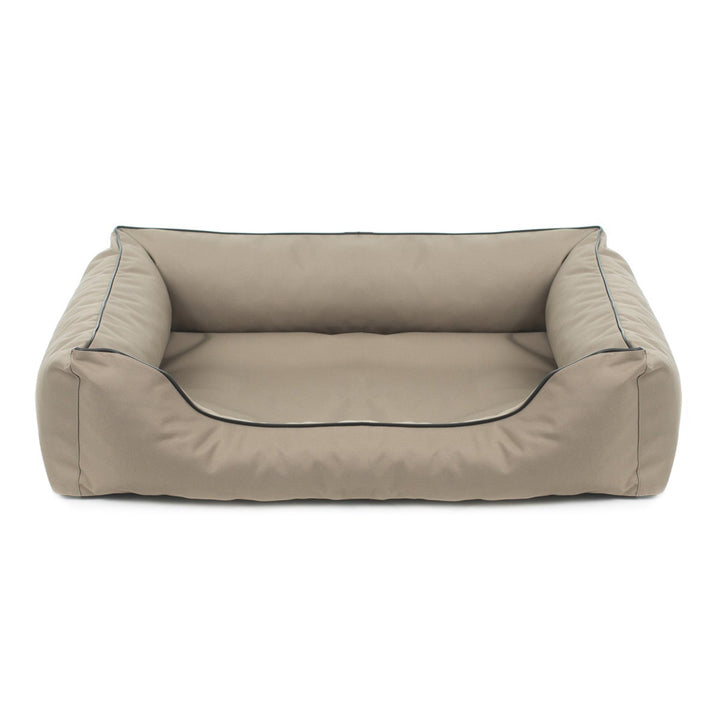 Sofalign Sofa Valencia Orthopedic i beige med sort finish 100 x 75 cm