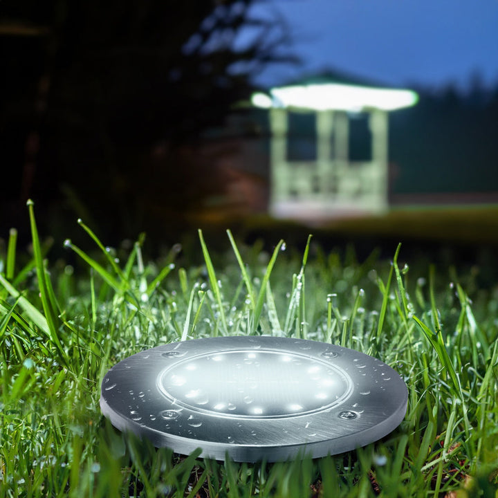6x solcellelampe til jordmontering LED Maclean IP44, 12 LED SMD, 4000K, Ni-MH 600 mAh, 0,7W, MCE318