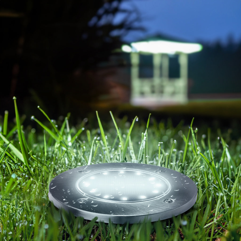 12x solcellelampe til udendørs brug LED Maclean IP44, 12 LED SMD, 4000K, Ni-MH 600 mAh, 0,7W, MCE318