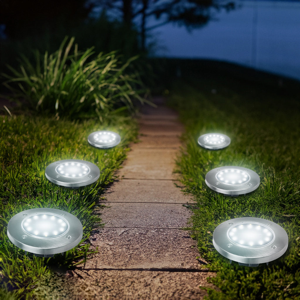 12x solcellelampe til udendørs brug LED Maclean IP44, 12 LED SMD, 4000K, Ni-MH 600 mAh, 0,7W, MCE318