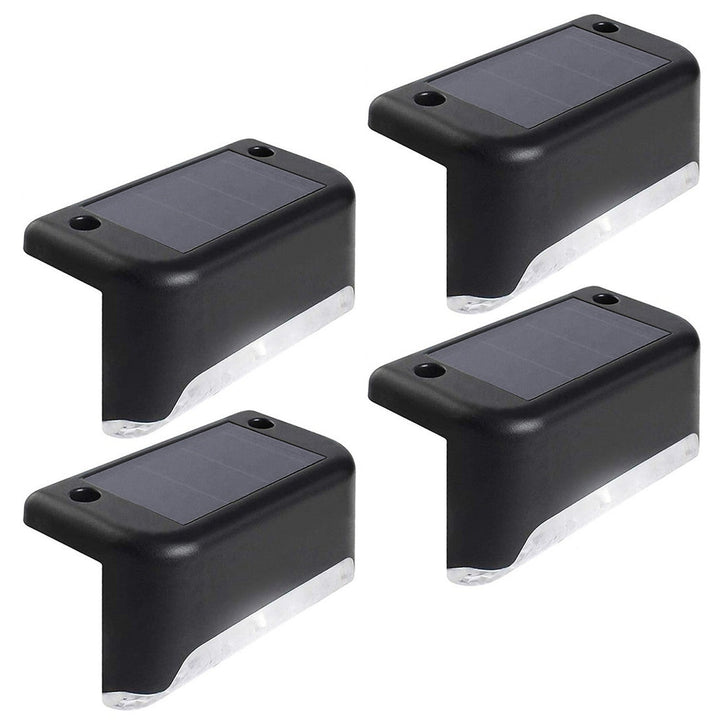 4x solcellelampe til trapper LED Maclean IP44, 4000K, Ni-MH 100 mAh, 80x45x45mm, skumringssensor MCE319