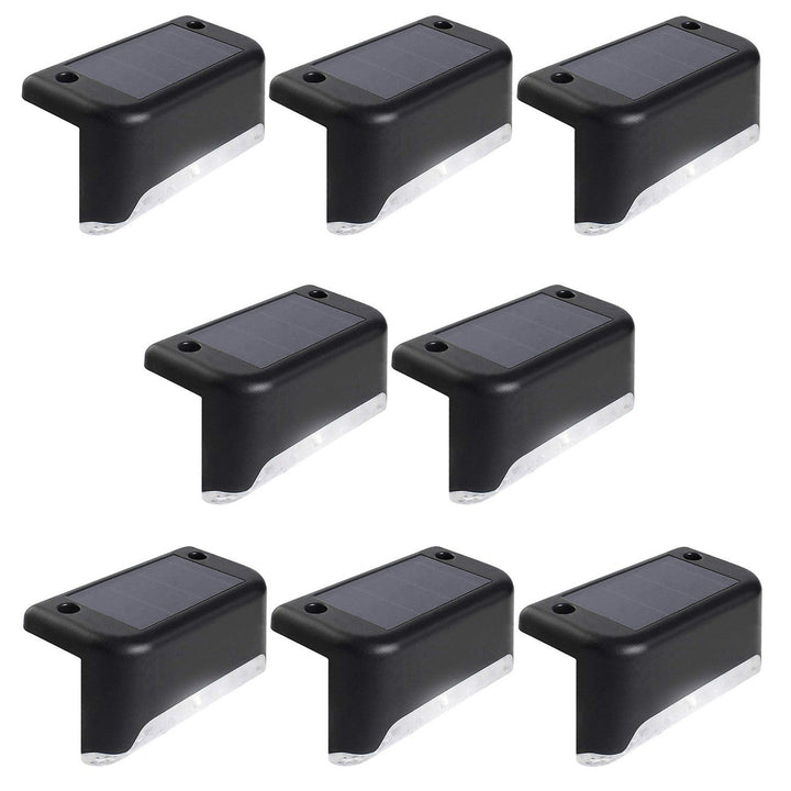8x solcellelampe til trapper LED Maclean IP44, 4000K, Ni-MH 100 mAh, 80x45x45mm, skumringssensor MCE319