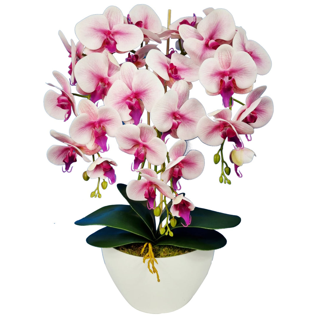 Kunstig orkidéblomst Orchidea lyserød som levende 3pgrj