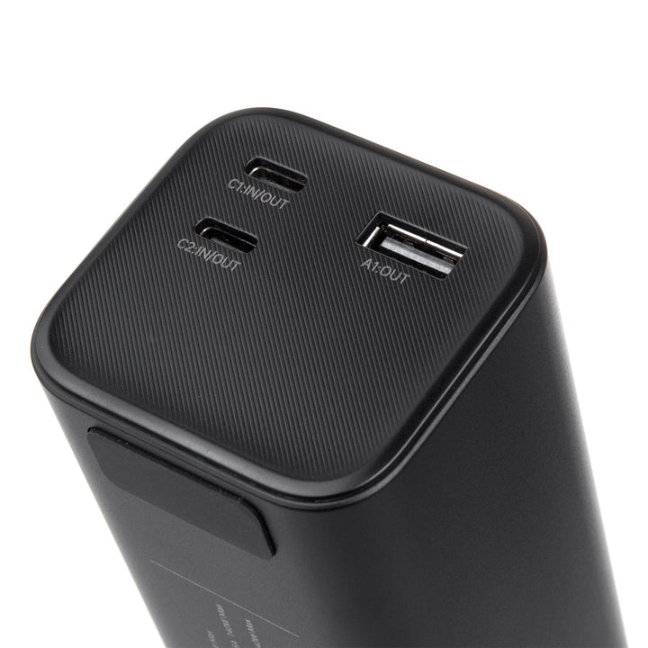 Mobil batteri Power Bank Maclean, 24600 mAh, Power Delivery (PD) 140 W, hurtig/superhurtig opladning, 88,56 Wh, 2x Type-C, USB, MCE335