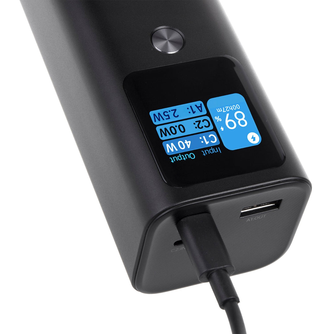 Mobil batteri Power Bank Maclean, 24600 mAh, Power Delivery (PD) 140 W, hurtig/superhurtig opladning, 88,56 Wh, 2x Type-C, USB, MCE335