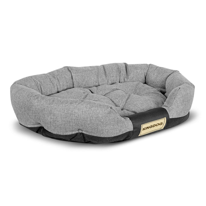 Oval hundeseng fra AIO 75 x 50 cm vandtæt grå CODUOWAL75/50C-SZ