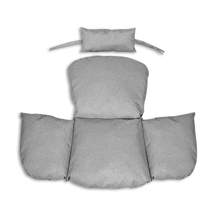 Havepude 112x113 cm til hængestol, fuglerede, vandtæt, mørkegrå