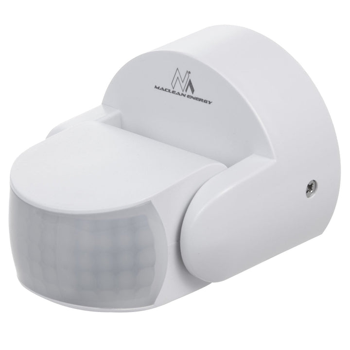 Maclean PIR-bevægelsessensor, infrarød, IP65, hvid, rækkevidde 12 m, maks. belastning 600/1200 W, MCE468 W