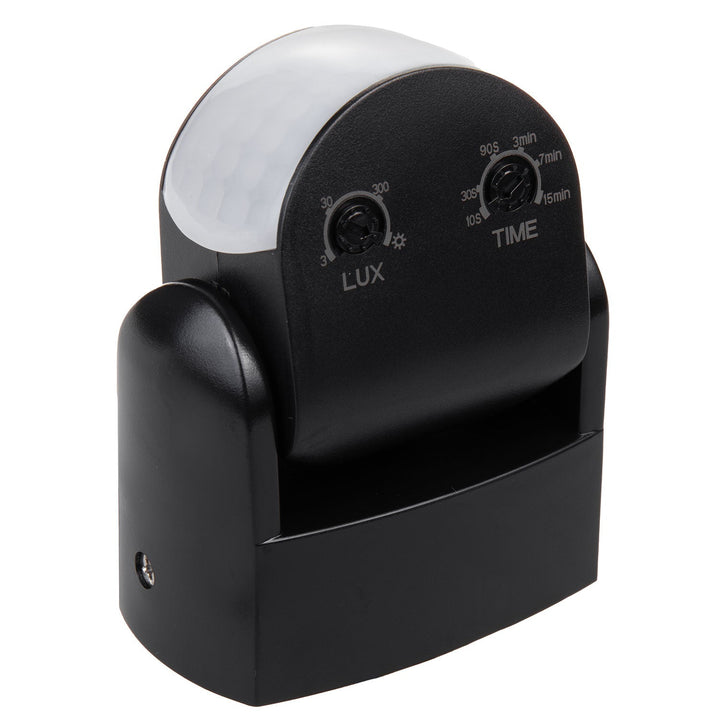 Maclean PIR-bevægelsessensor, infrarød, IP65, sort, rækkevidde 12 m, maks. belastning 600/1200 W, MCE468 B