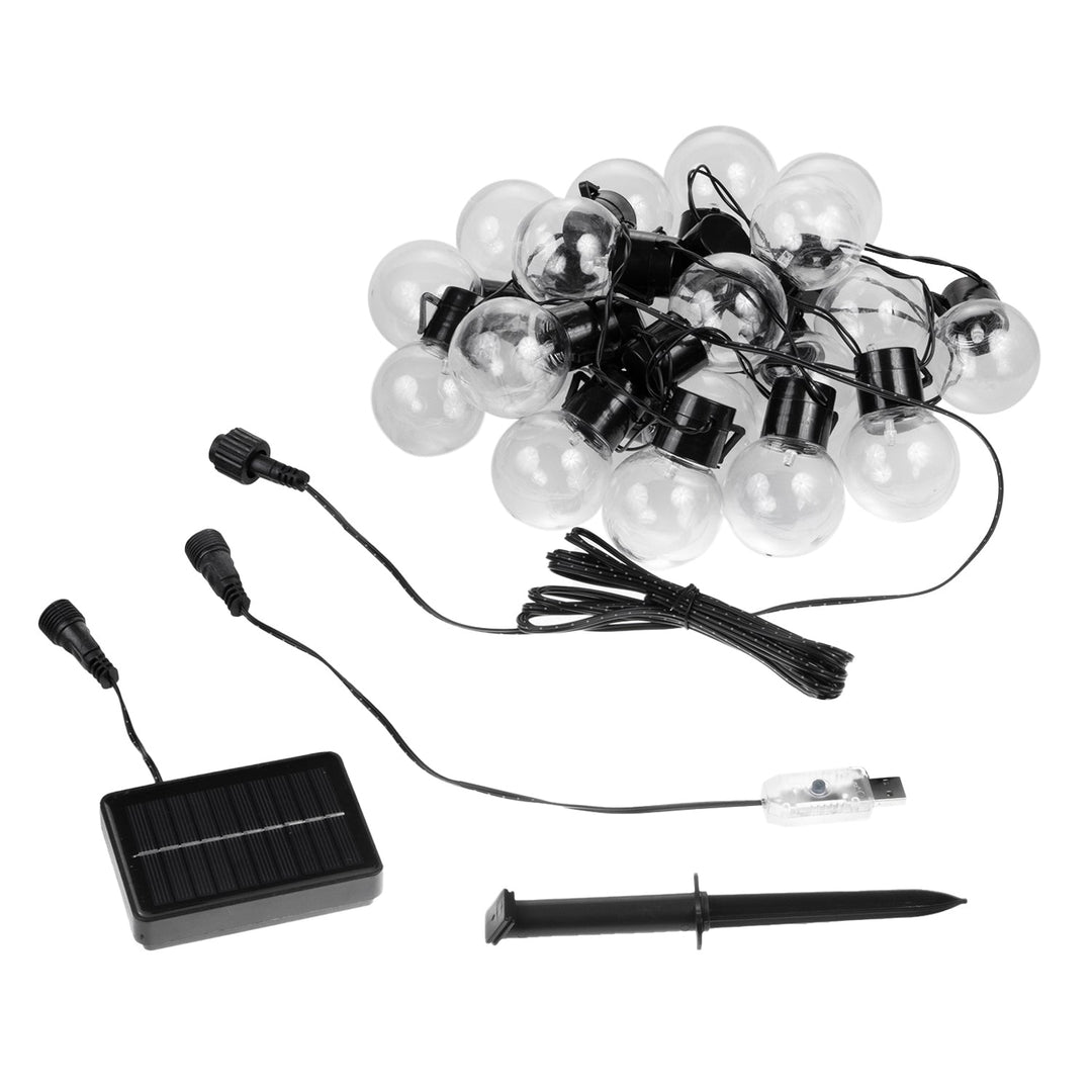 Maclean 2-i-1 solcelledrevet LED-havebelysning, IP44, 3 W, 10 lm, 3000 K, 2*600 mAh batteri, 5 V DC, 7 m, MCE424