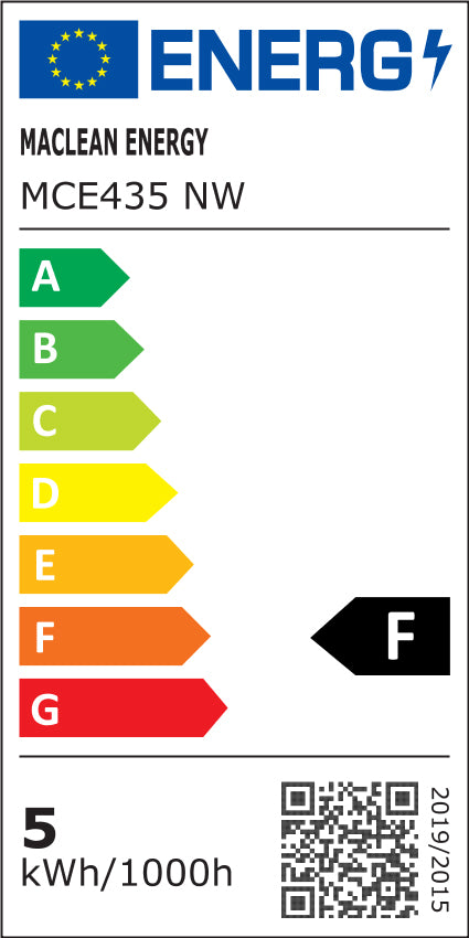 6x LED-pære Maclean, GU10, 5W, 220-240V~, 50/60Hz, neutral hvid farve, 4000K, 400 lumen, MCE435 NW