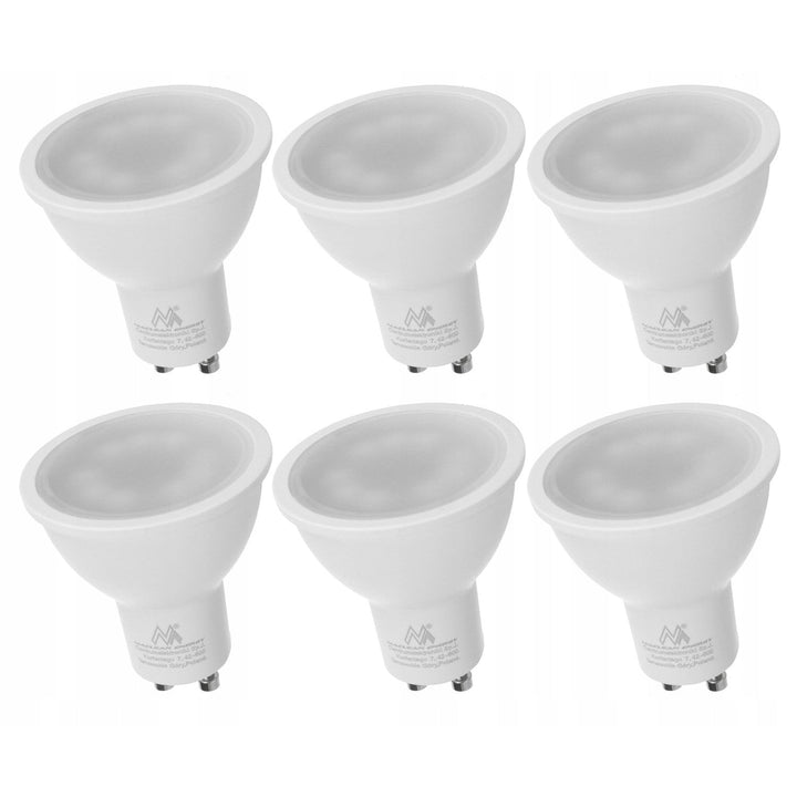 6x LED-pære Maclean, GU10, 5W, 220-240V~, 50/60Hz, neutral hvid farve, 4000K, 400 lumen, MCE435 NW