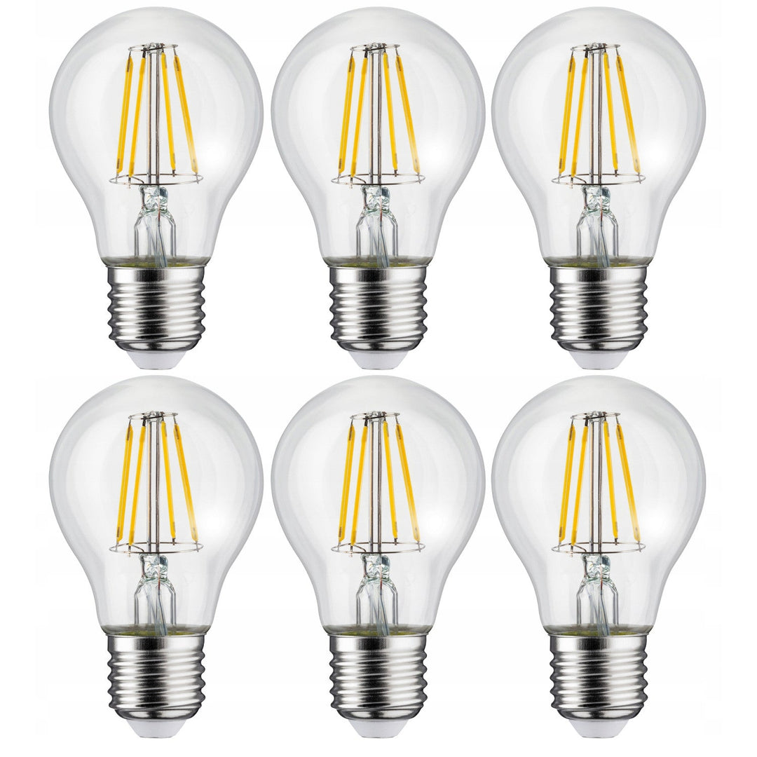 6x LED-glødepære Maclean, E27, 11W, 230V, WW varm hvid 3000K, 1500lm Retro Edison dekorativ A60, MCE280
