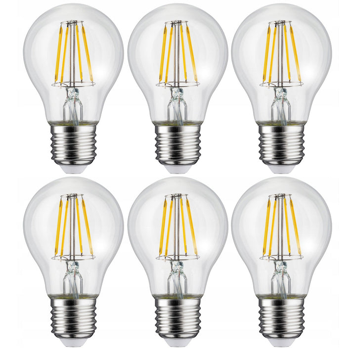 6x LED-glødepære Maclean, E27, 11W, 230V, WW varm hvid 3000K, 1500lm Retro Edison dekorativ A60, MCE280