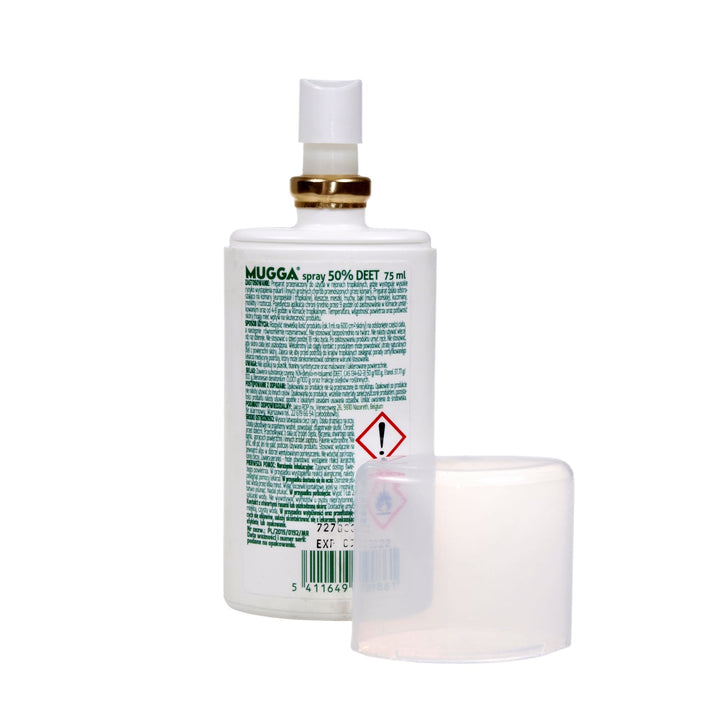 2x Insektmiddel Mugga Spray 50 % Deet 75 ml