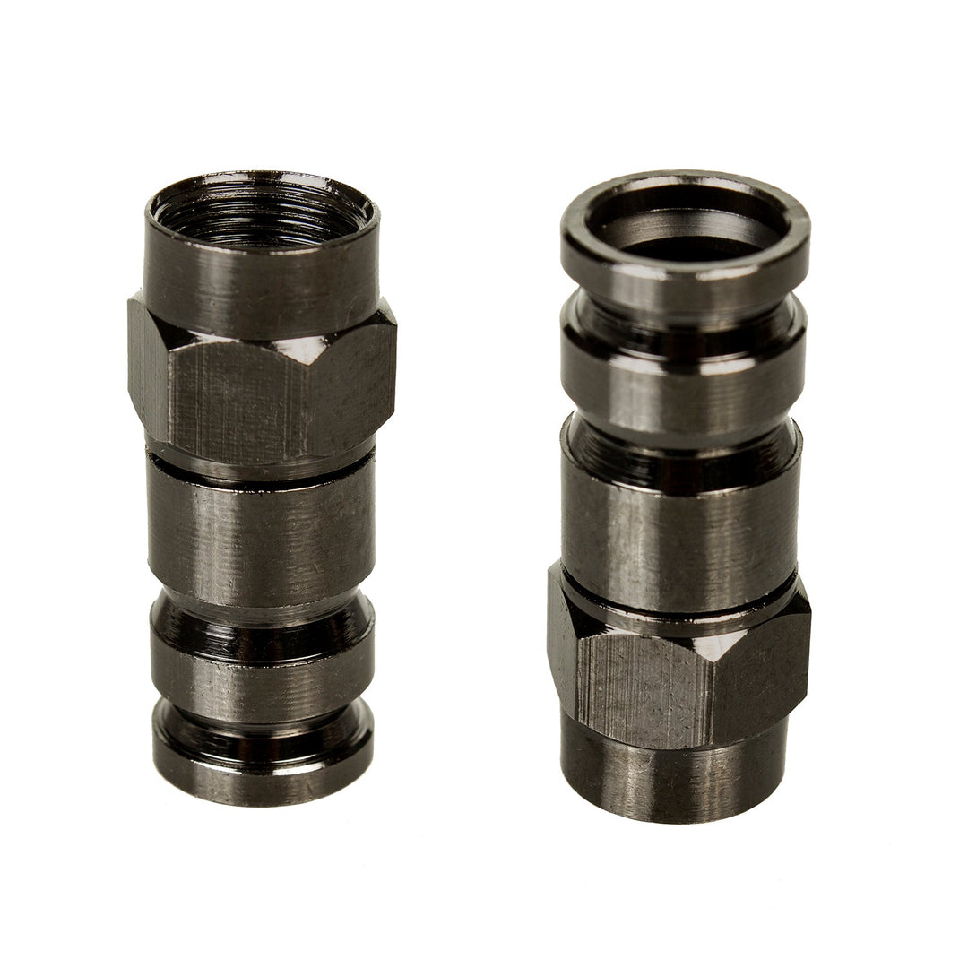 50x Maclean-stik, F-kompression, RG-6, professionel, nikkel, sort, MCTV-916