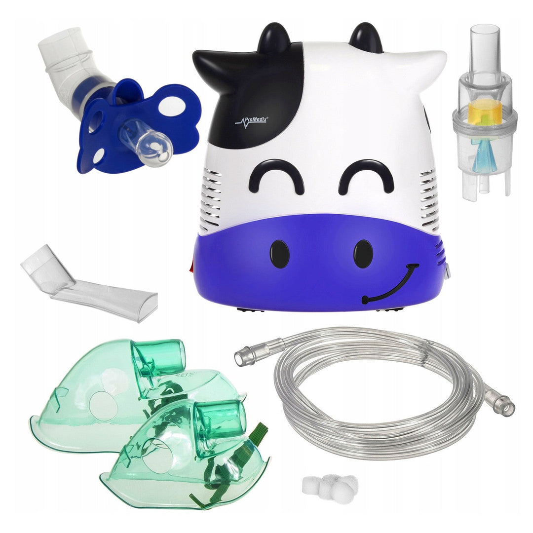 Inhalator til børn Promedix, karamel, nebulisator-sæt, masker, filtre, sut, PR-810