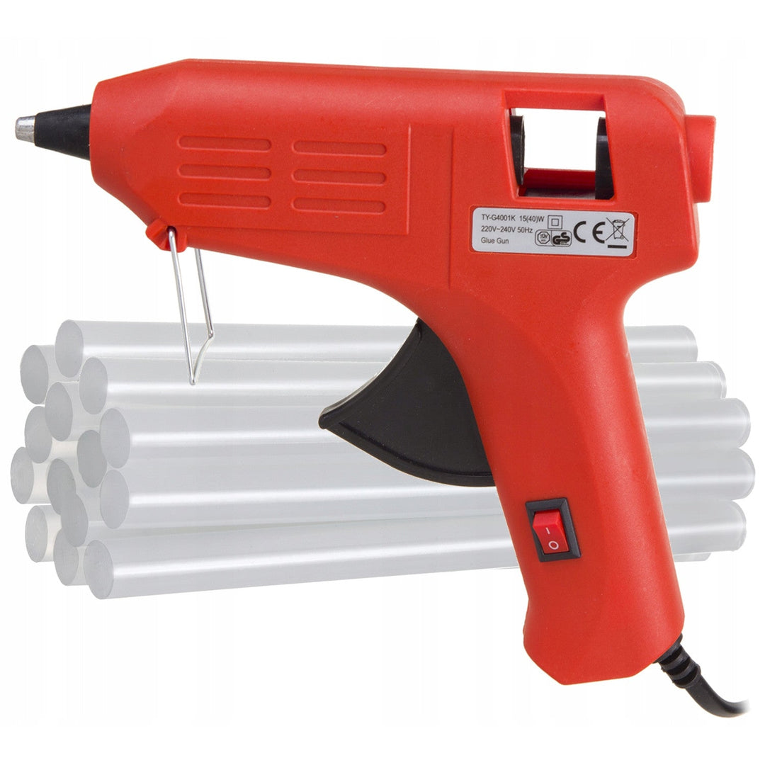 Varmlimspistol MCE432 + lim 14 stk.