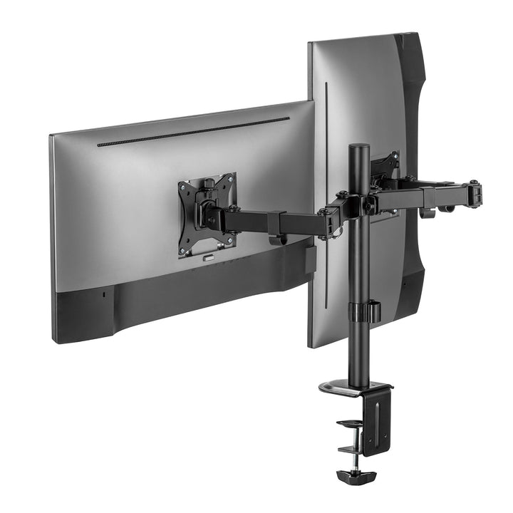 Maclean bordholder til 2 skærme, VESA 75x75 og 100x100, 17-32", 2x 9 kg, MC-754N