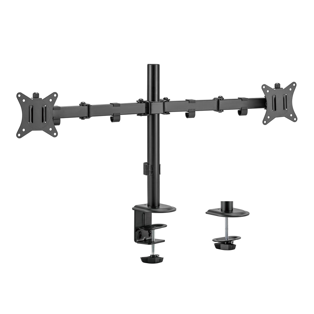Maclean bordholder til 2 skærme, VESA 75x75 og 100x100, 17-32", 2x 9 kg, MC-754N