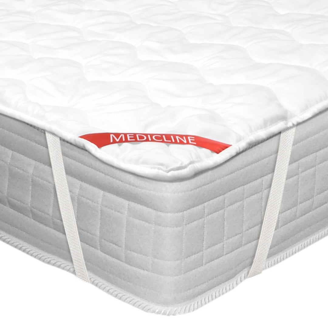 Overlay/beskyttelse til madras, tyk, quiltet med tråd Premium AIO FACTORY 90x200cm, hvid