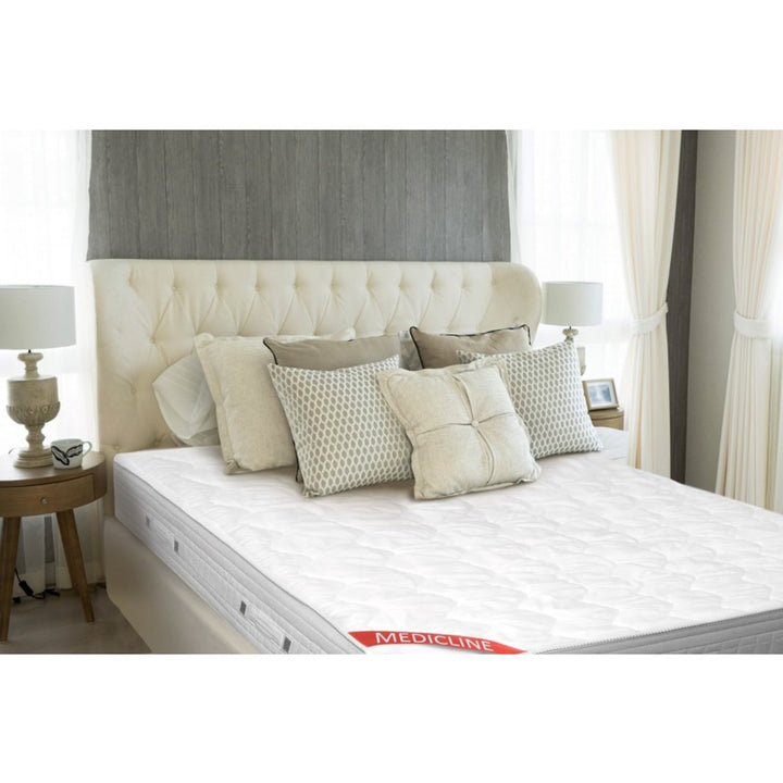 Overlay/beskyttelse til madras, tyk, quiltet med tråd Premium AIO FACTORY 160x200 cm, hvid