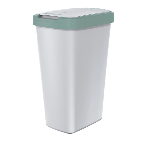 45 liters skraldespand KEDEN COMPACTA Q NSAB45-5575C_427C - grå med lysegrøn ramme