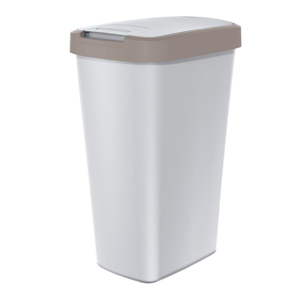 45 liters affaldsspand KEDEN COMPACTA Q NSAB45-WG5C_427C - grå med lys brun ramme