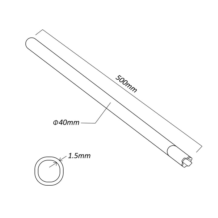 Maclean antennemast, sammenklappelig, 40*1,5*500, MCTV-931