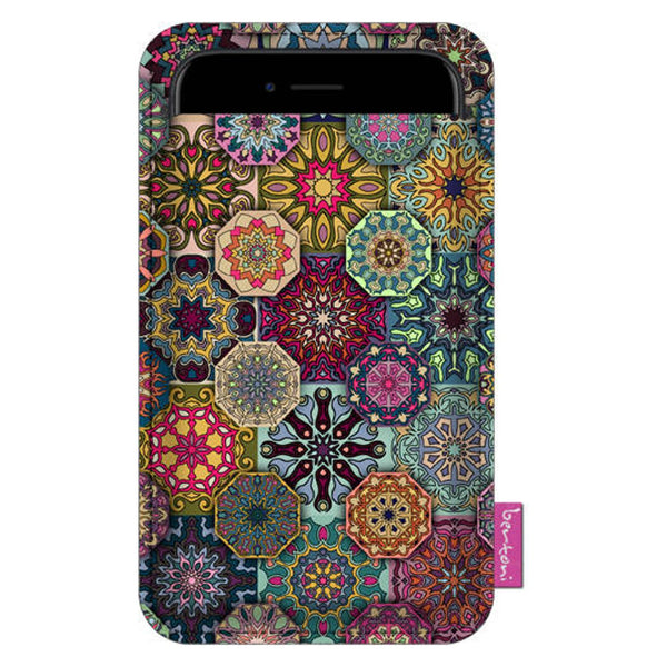 Bertoni smartphone-etui, af økologisk filt, 105 x 195 mm, Valencia-mønster, EE0024