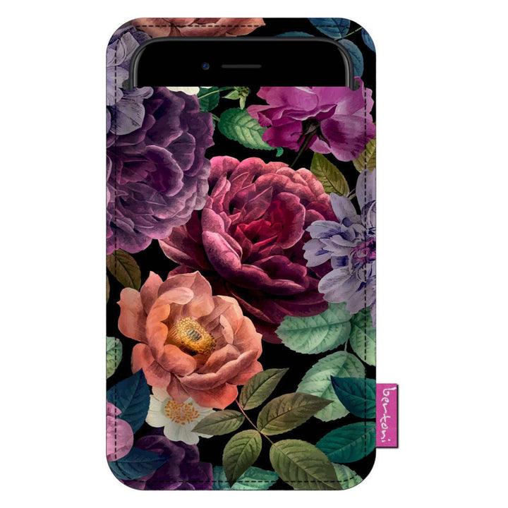 Bertoni smartphone-etui, af økologisk filt, 105 x 195 mm, mønster Enigma, EE0025