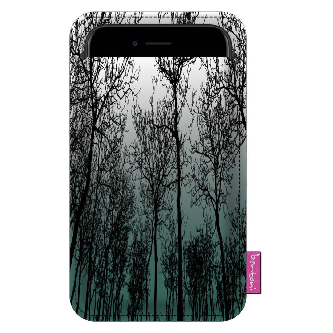 Bertoni smartphone-etui, af økologisk filt, 105 x 195 mm, mønster Forest Mood, EE0028