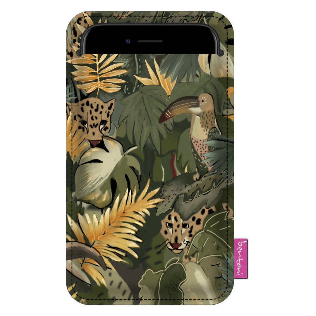 Bertoni smartphone-etui, af økologisk filt, 105 x 195 mm, Amazonia-mønster, EE0029