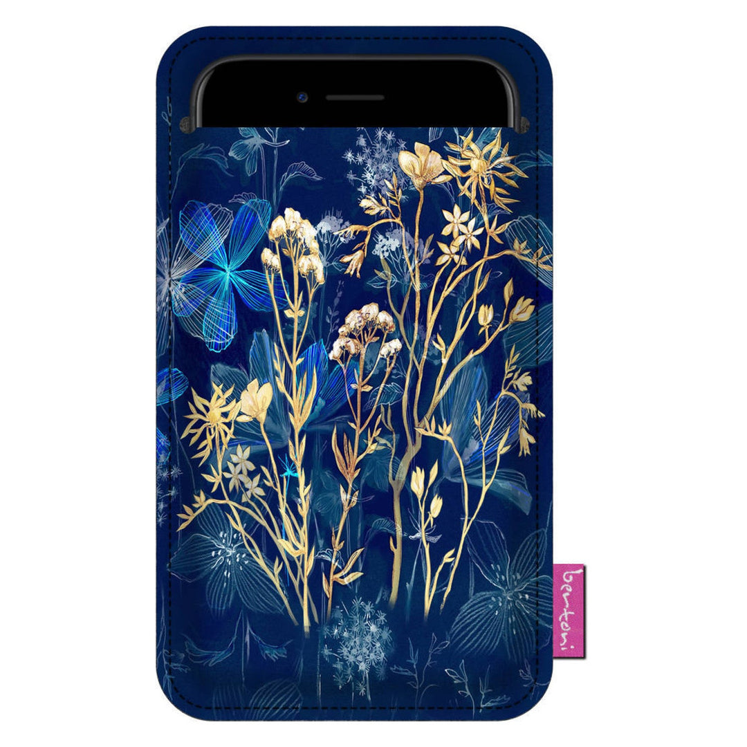 Bertoni smartphone-etui, af økologisk filt, 105 x 195 mm, mønster Midnight, EE0030