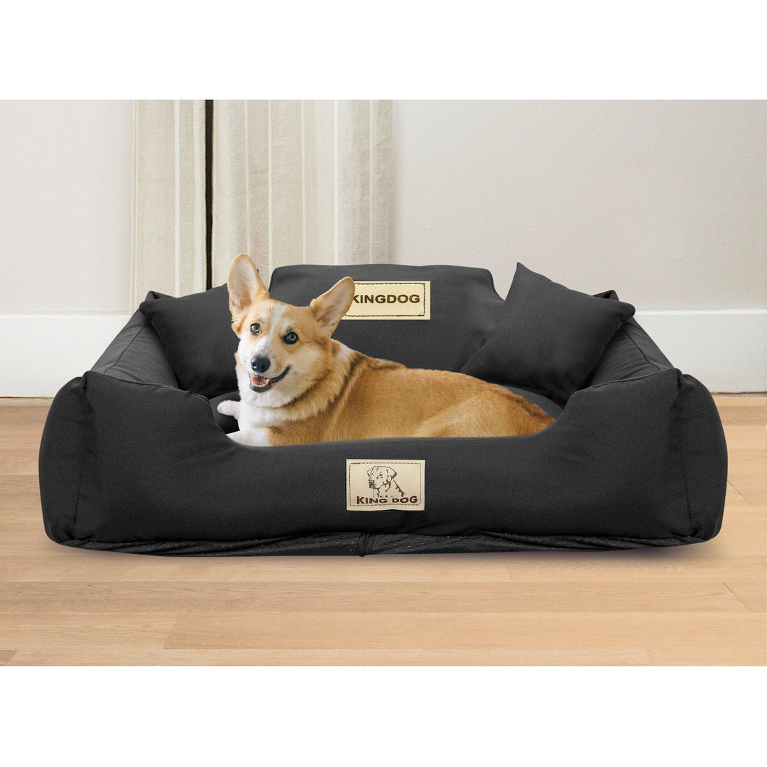 Hundeseng KINGDOG KINMIC75/65CZA 75x65 cm sort