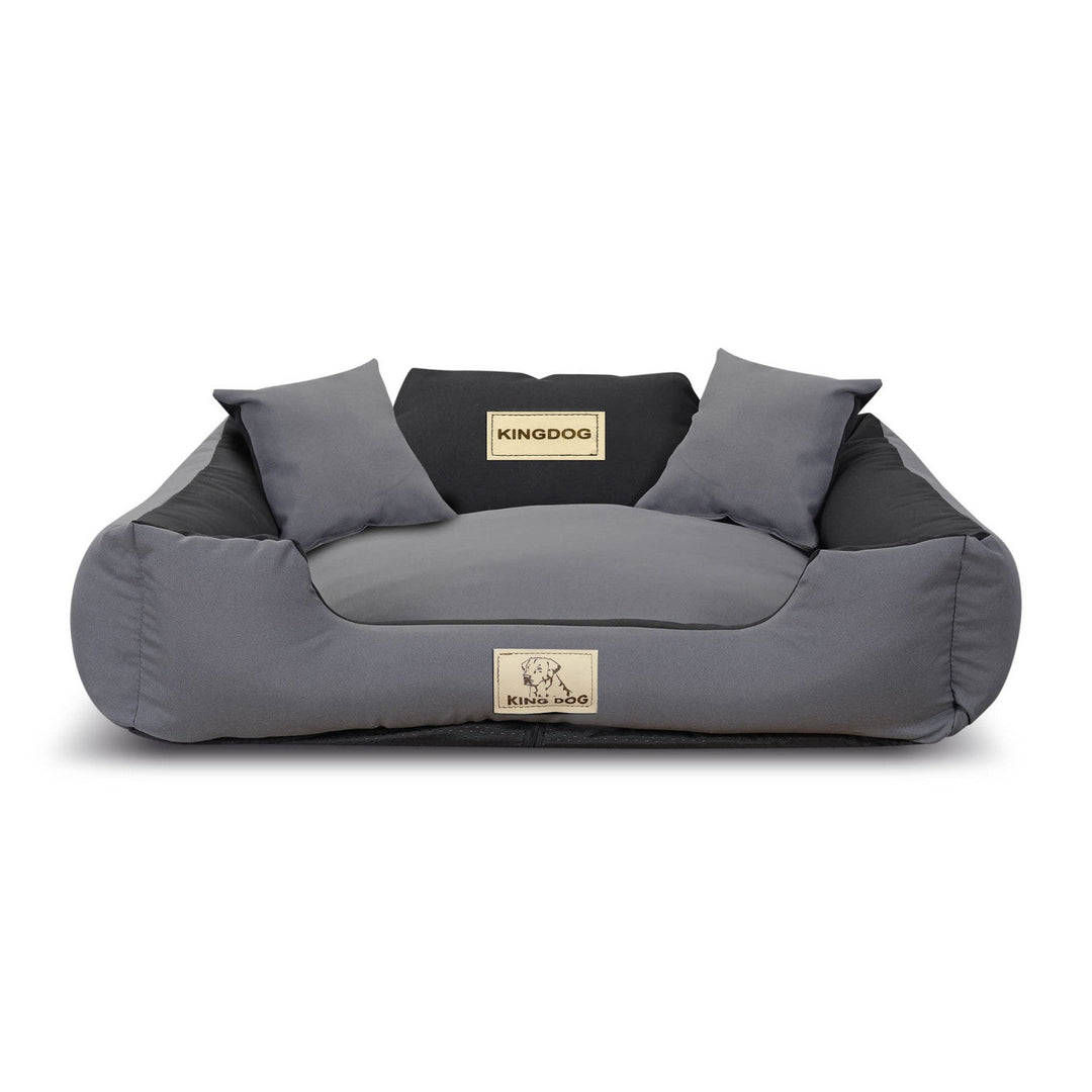 Hundeseng KINGDOG KINMIC100/75C-SZ 100x75 cm grå-sort