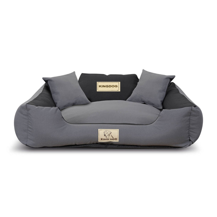 Hundeseng KINGDOG KINMIC100/75C-SZ 100x75 cm grå-sort