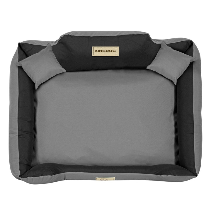 Hundeseng KINGDOG KINMIC115/95C-SZ 115x95 cm grå-sort