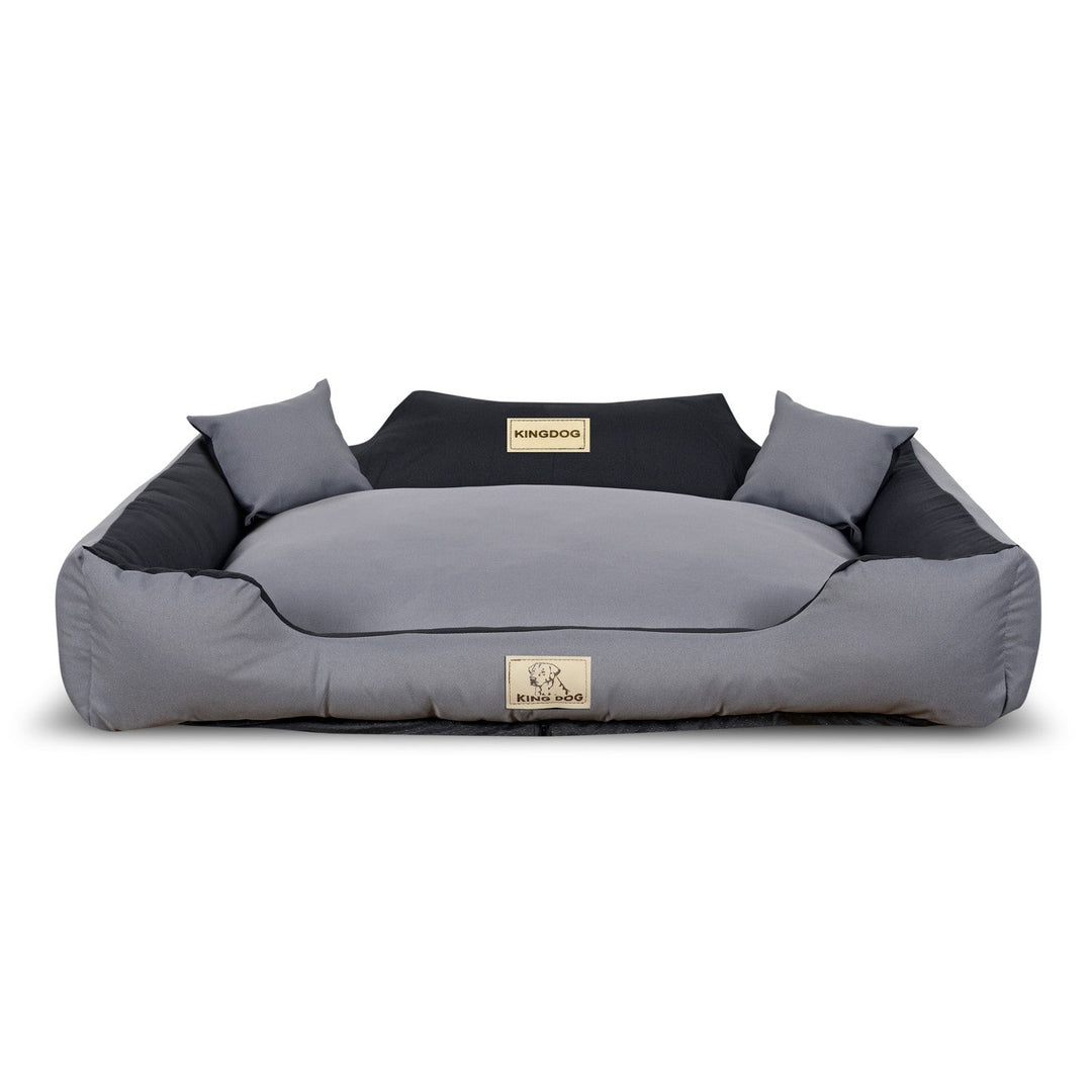 Hundeseng KINGDOG KINMIC115/95C-SZ 115x95 cm grå-sort