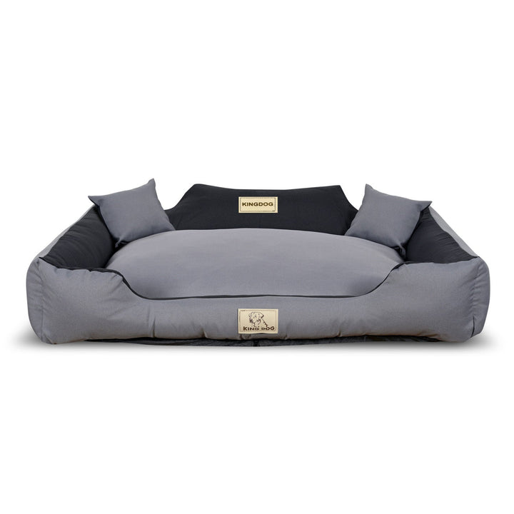 Hundeseng KINGDOG KINMIC115/95C-SZ 115x95 cm grå-sort