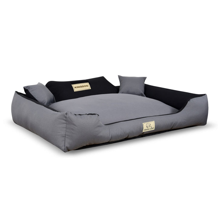 Hundeseng KINGDOG KINMIC115/95C-SZ 115x95 cm grå-sort
