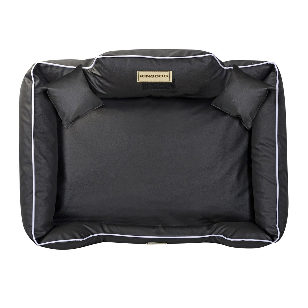 KINGDOG hundegård 115x95 cm sort kunstlæder