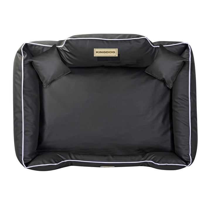KINGDOG hundegård 115x95 cm sort kunstlæder