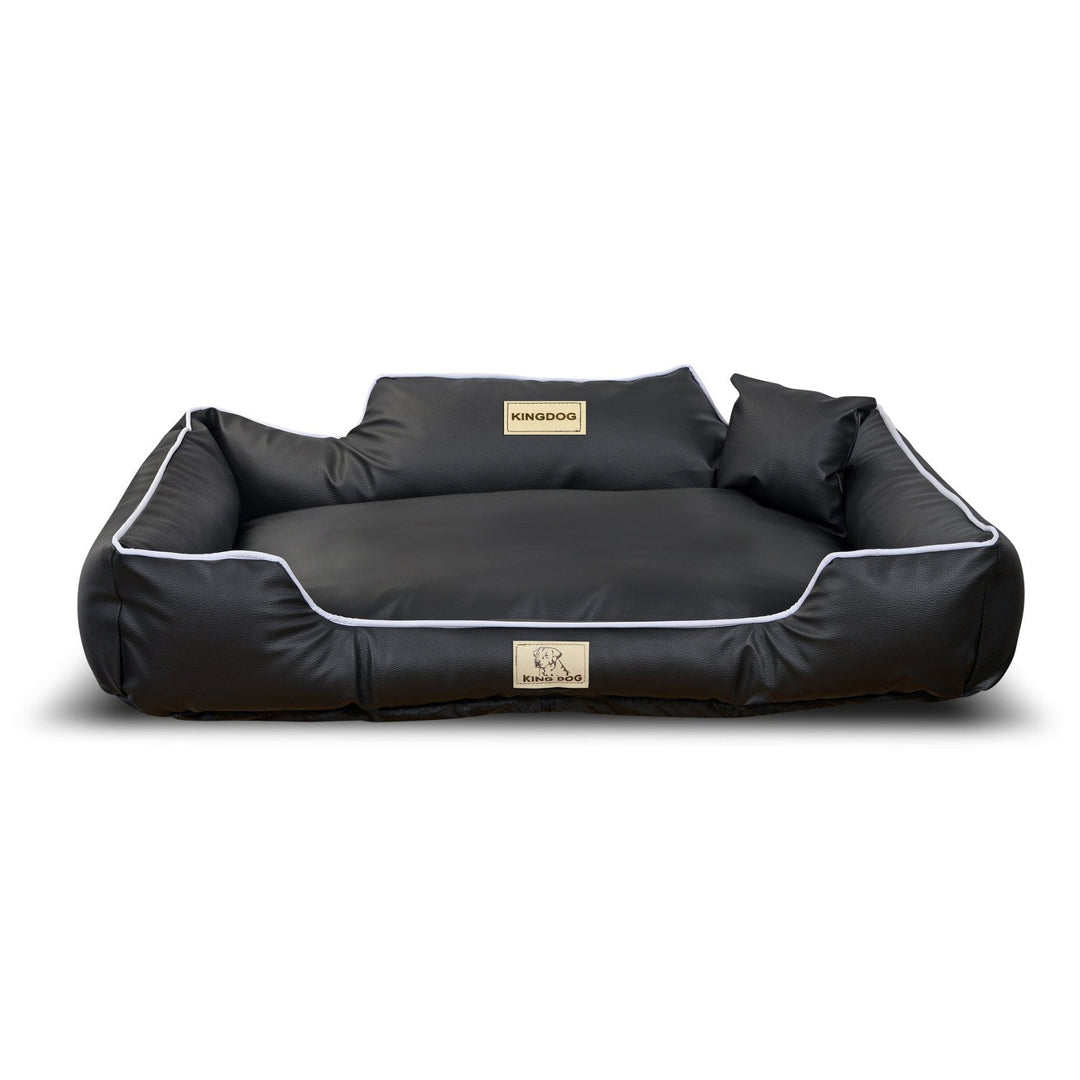 KINGDOG hundegård 115x95 cm sort kunstlæder