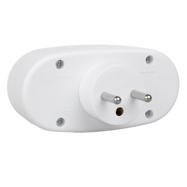 Maclean stikkontakt, forgreningsstik med 2 stikkontakter og afbryder, type E, 2x16A, MCE337 E