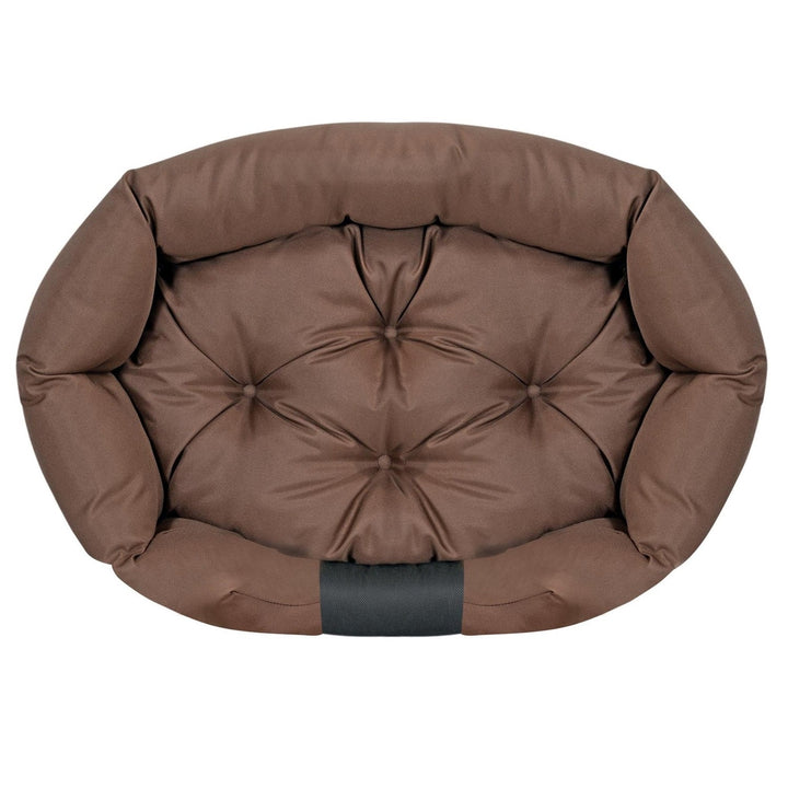 Oval hundeseng 100x75 cm, vandtæt, brun-sort CODUOWAL100/75BRA