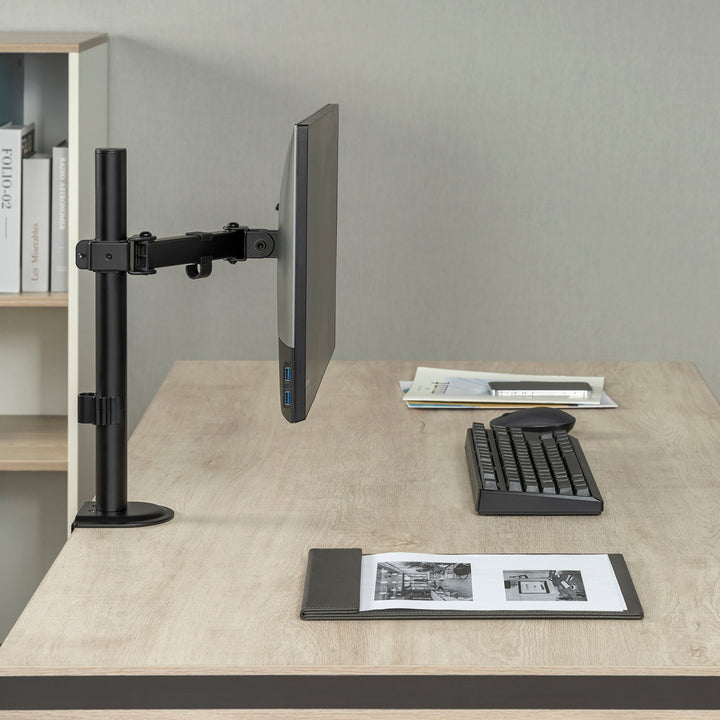 Maclean bordholder til LCD-skærm, enkelt arm, VESA 75x75 og 100x100, 17-32", 9 kg, MC-572N